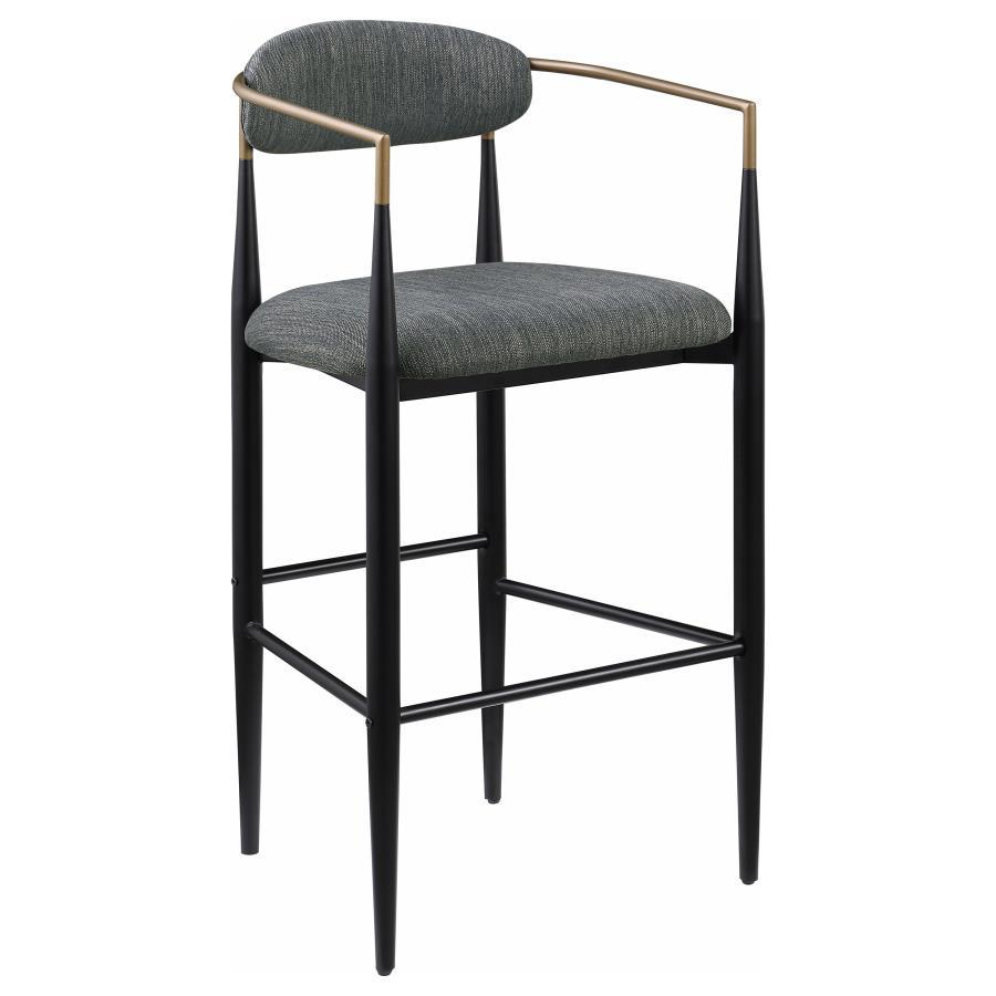 Tina - Metal Pub Height Bar Stool With Upholstered Back And Seat (Set of 2) by Coaster Fine Furniture | Bel Furniture