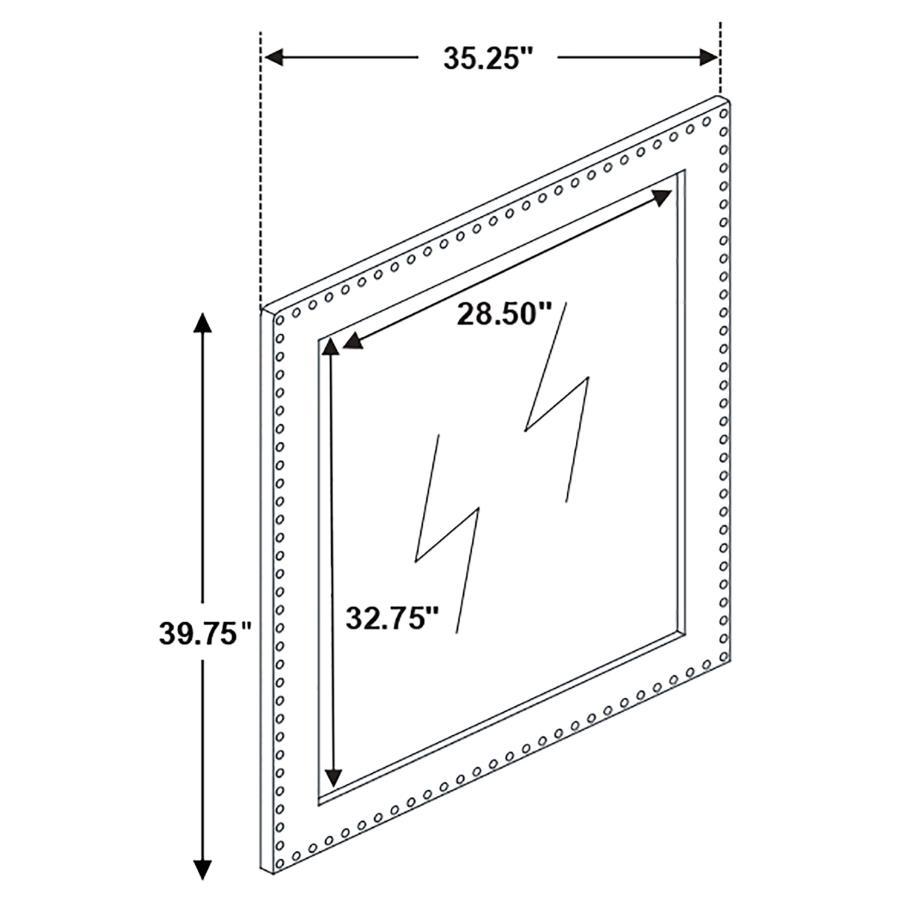 Melody - Upholstered Dresser Mirror by CoasterEveryday | Bel Furniture