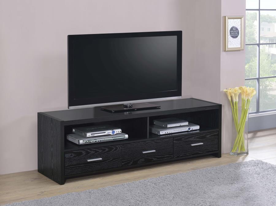 Alton - 3-drawer Black Oak TV Console by CoasterEssence | Bel Furniture
