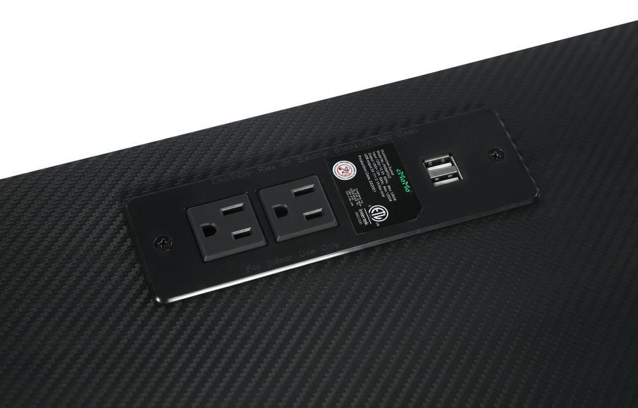 Jessie - Writing Desk With Whiteboard And USB - Black by CoasterEssence | Bel Furniture