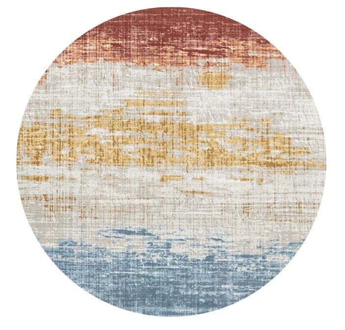 Rabbit - Washable Non - Slip Round Rug, Elegant Design - Ivory Multi by Icona Home Decor | Bel Furniture