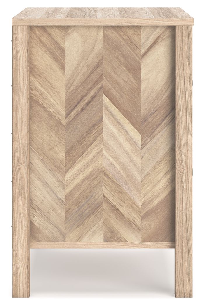 Battelle - Tan - Two Drawer Night Stand by Signature Design by Ashley® | Bel Furniture