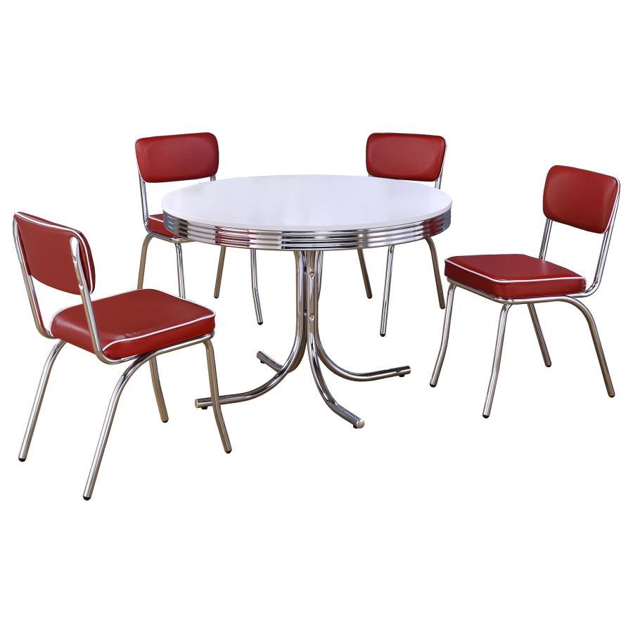 Retro - Round Dining Table Set by CoasterEveryday | Bel Furniture