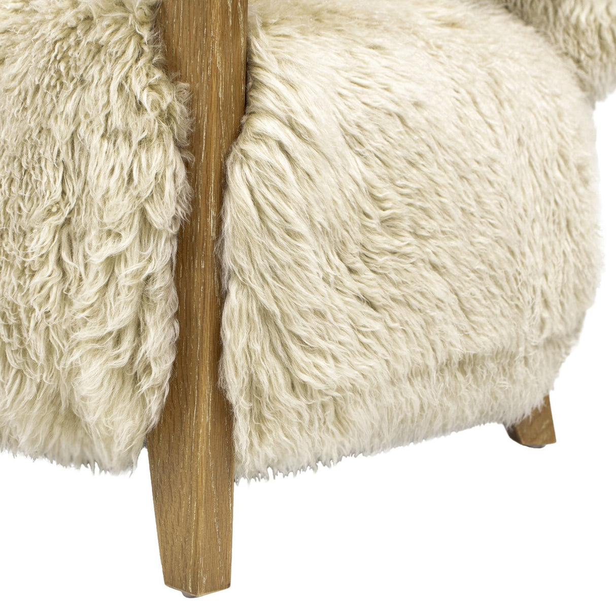 Enchante - Sheepskin Accent Loveseat - Taupe / Natural by Jennifer Taylor Home | Bel Furniture