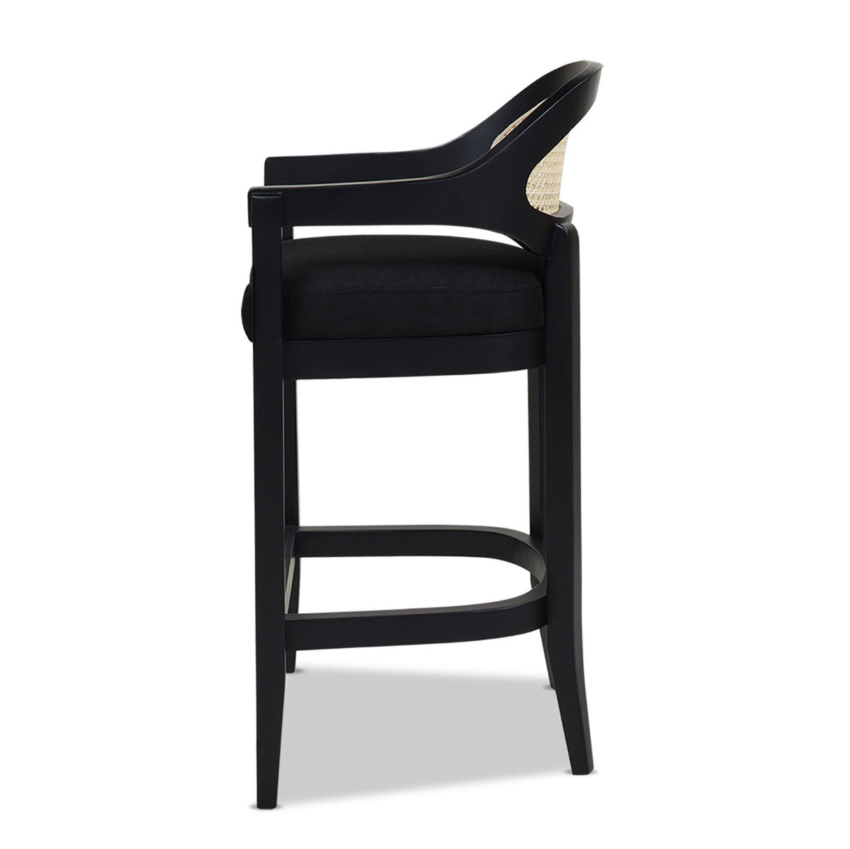 Americana - Mid-Century Modern Cane Back Counter Stool by Jennifer Taylor Home | Bel Furniture