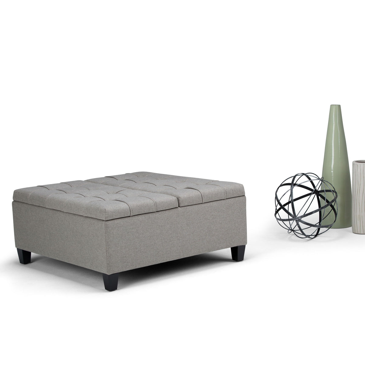 Harrison - Coffee Table Storage Ottoman - Gray