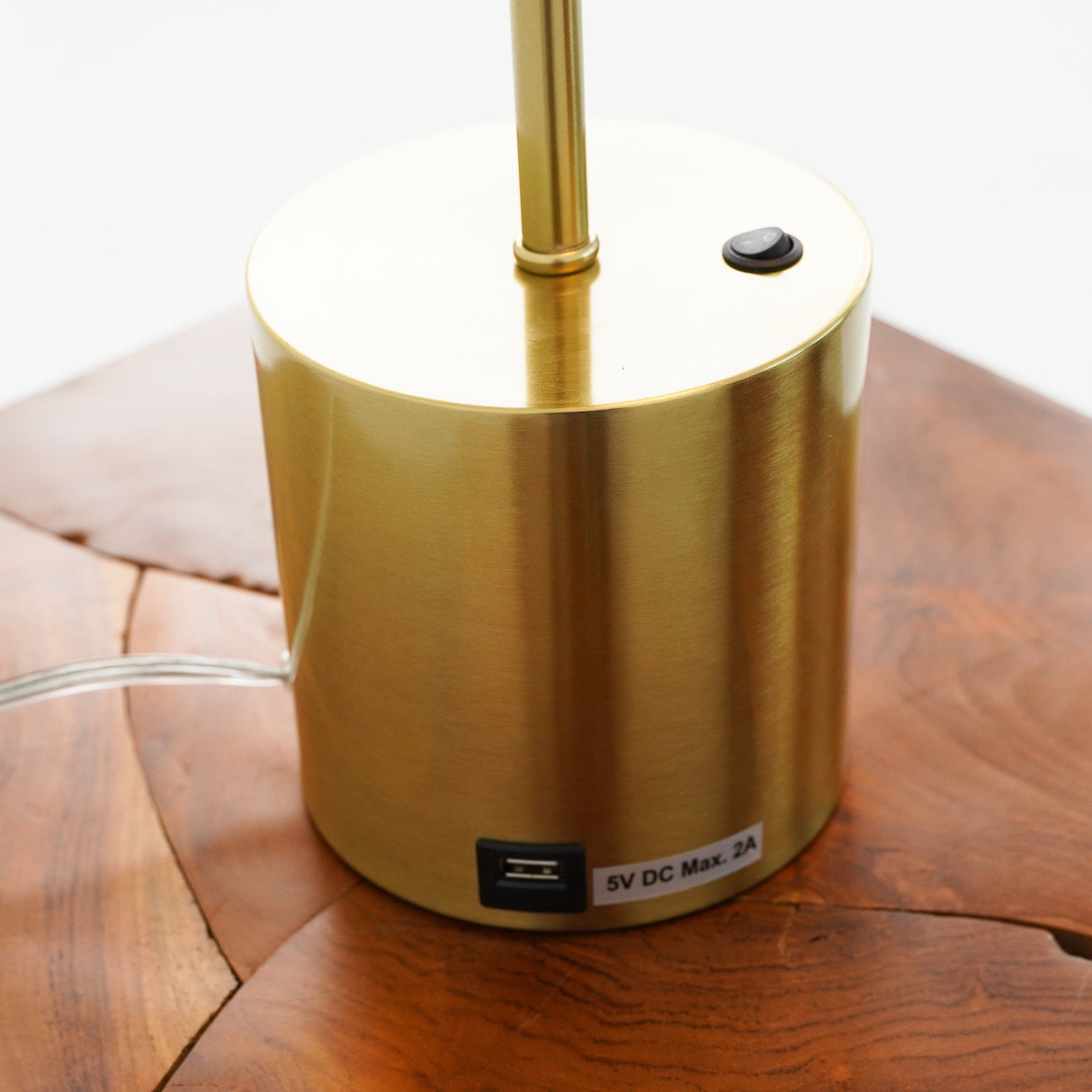 Ethereal - Modern Small Table Lamp, Desk Lamp Fixture With Globe Shade - Gold / White by Ashcroft Furniture | Bel Furniture