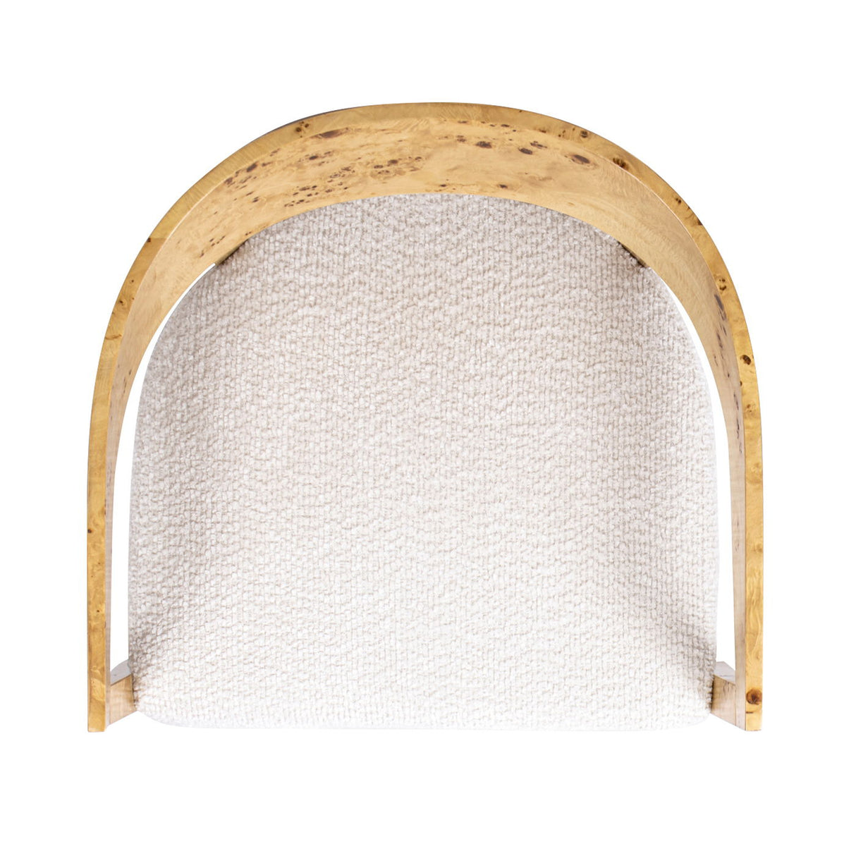 Madrid - Burl Barrel Accent Arm Chair - Seashell White by Jennifer Taylor Home | Bel Furniture