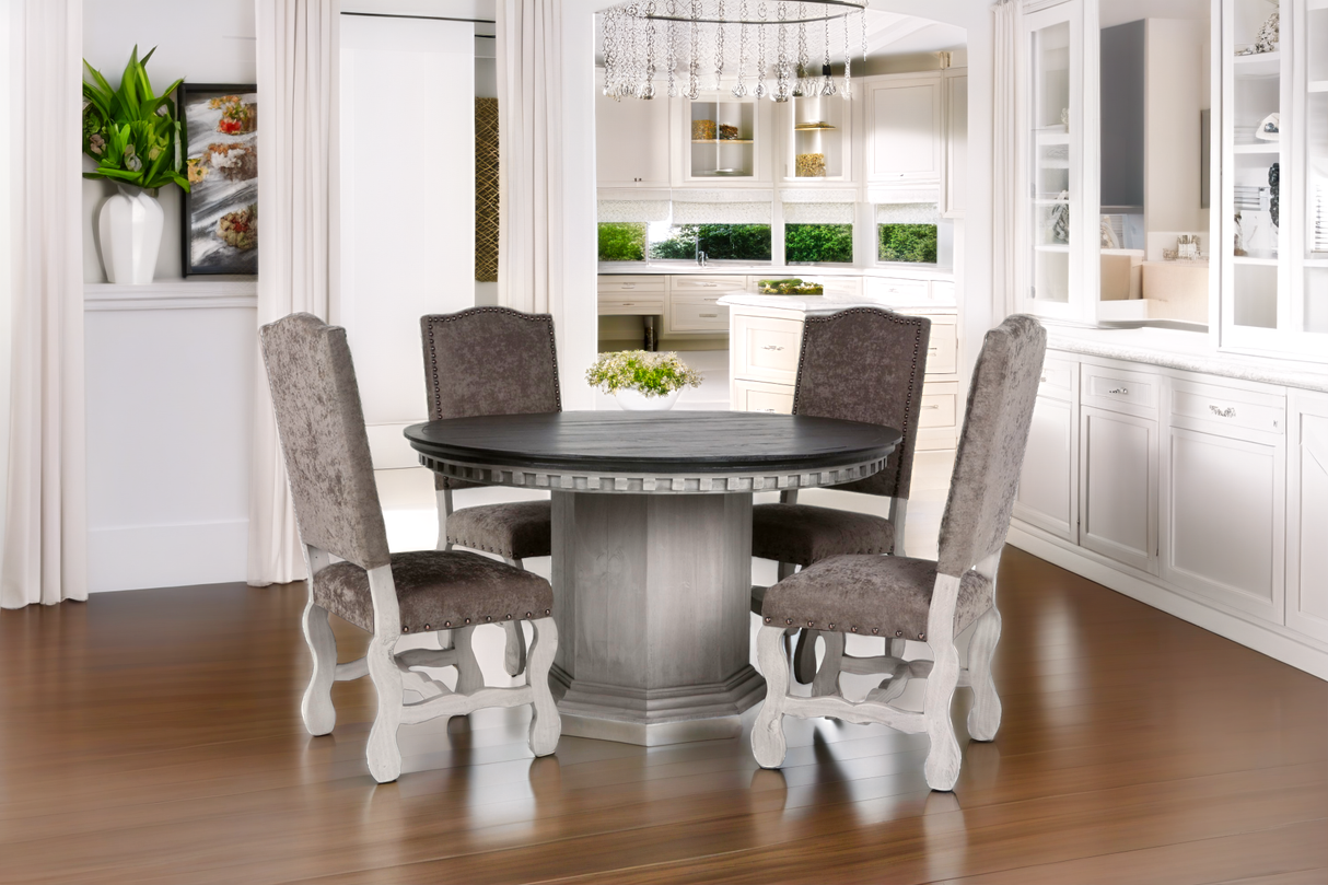 ALAMO 5 PIECE ROUND DINING TABLE SET by Mollai Collections | Bel Furniture