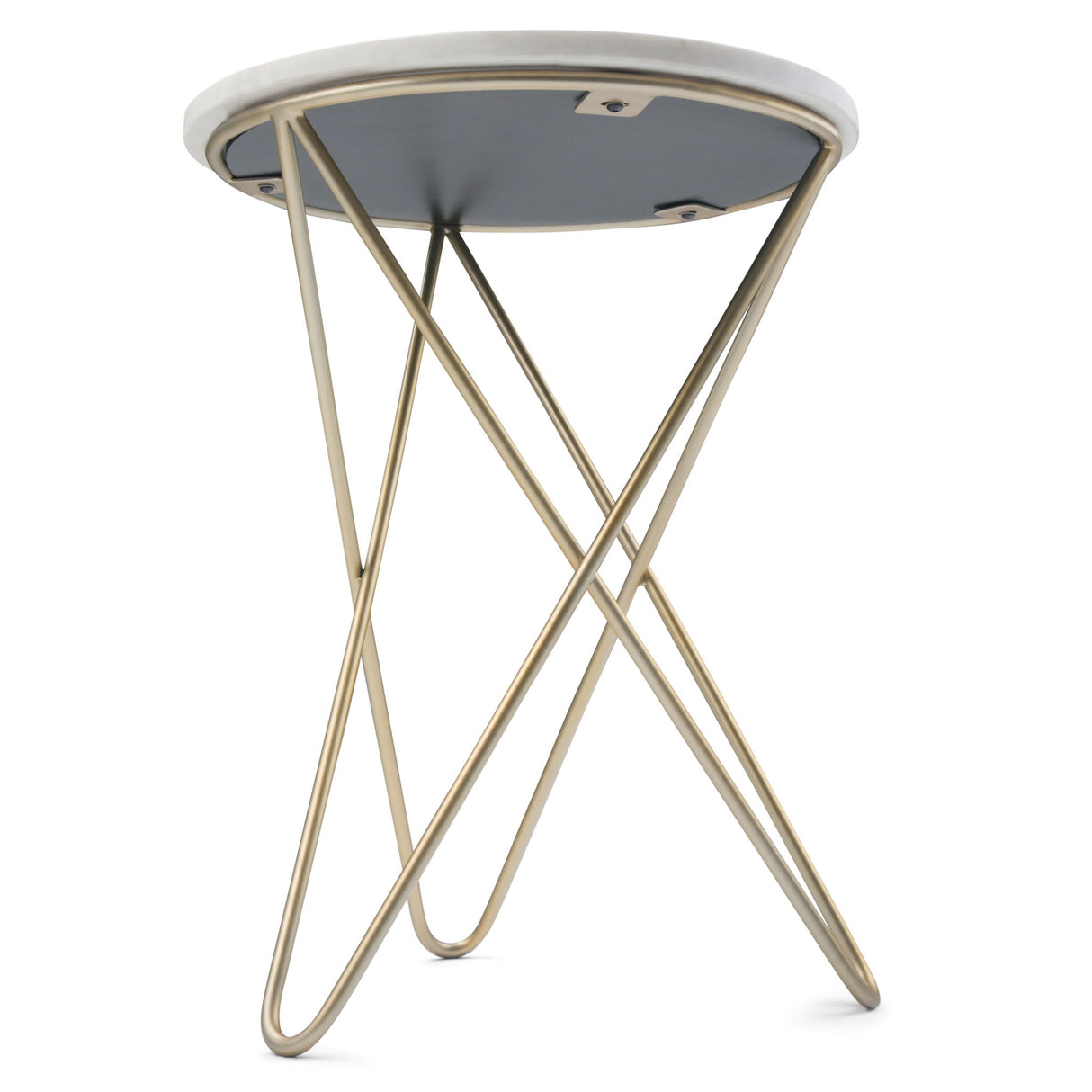 Gabon - Accent Table - White / Gold by Simpli-Home | Bel Furniture