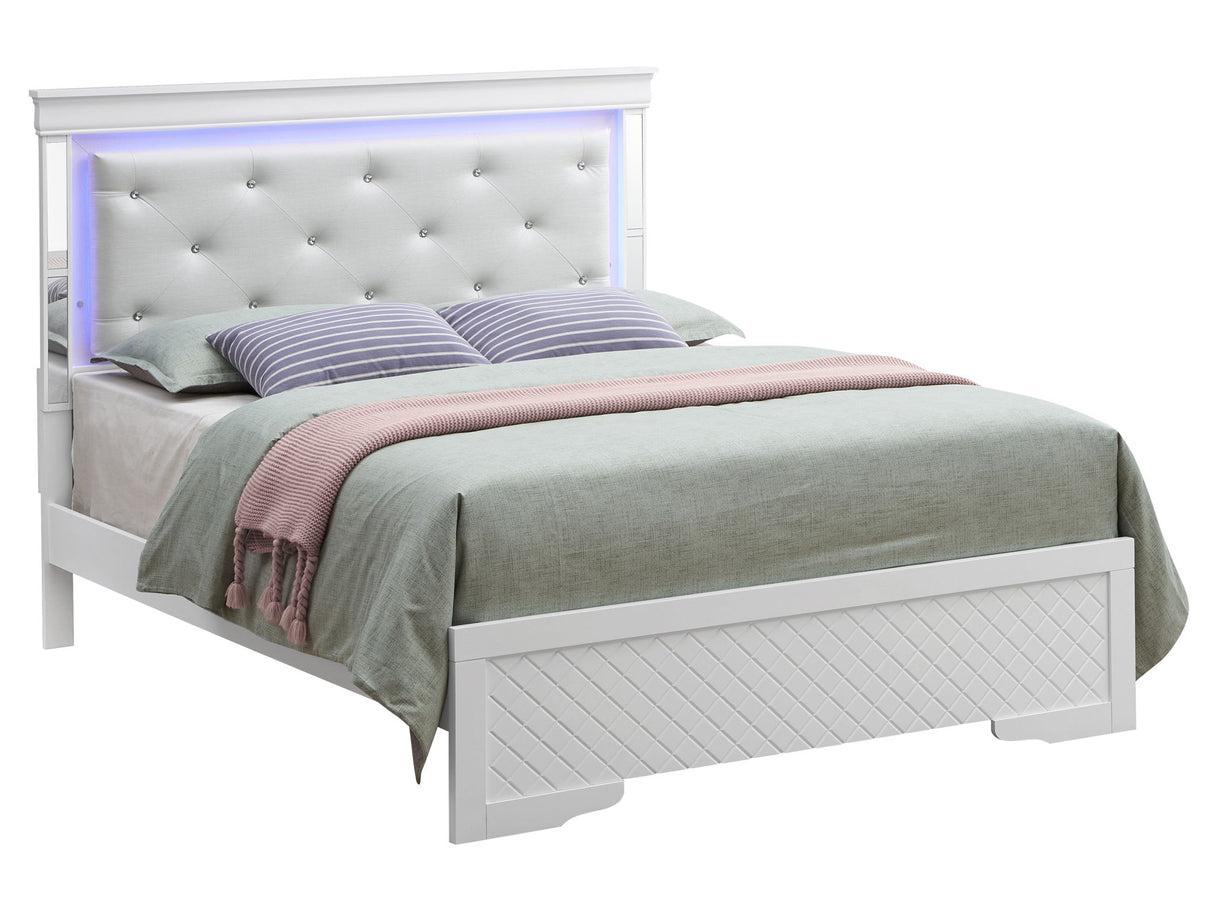Bed With LED Light Accents Headboard - view 5