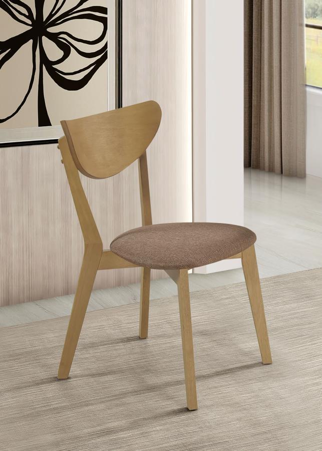 Elowen - Wood Dining Side Chair (Set of 2) - Light Walnut by Coaster Fine Furniture | Bel Furniture