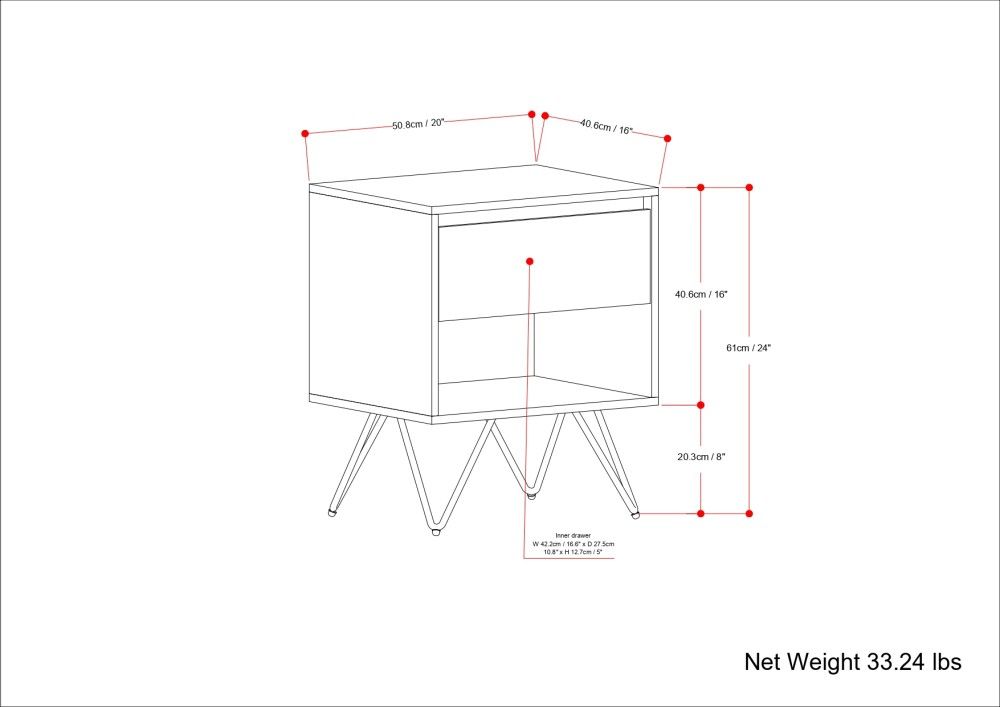 Hunter - Nightstand - Natural by Simpli-Home | Bel Furniture