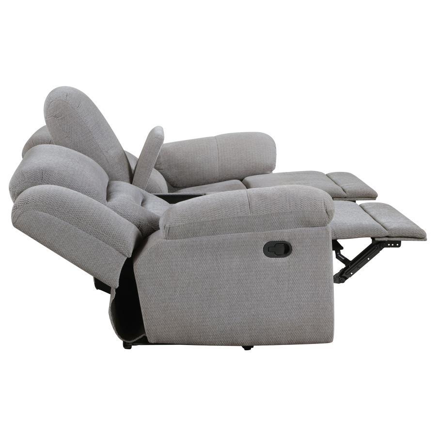 Gilson - Chenille Upholstered Reclining Loveseat - Gray by Coaster Fine Furniture | Bel Furniture