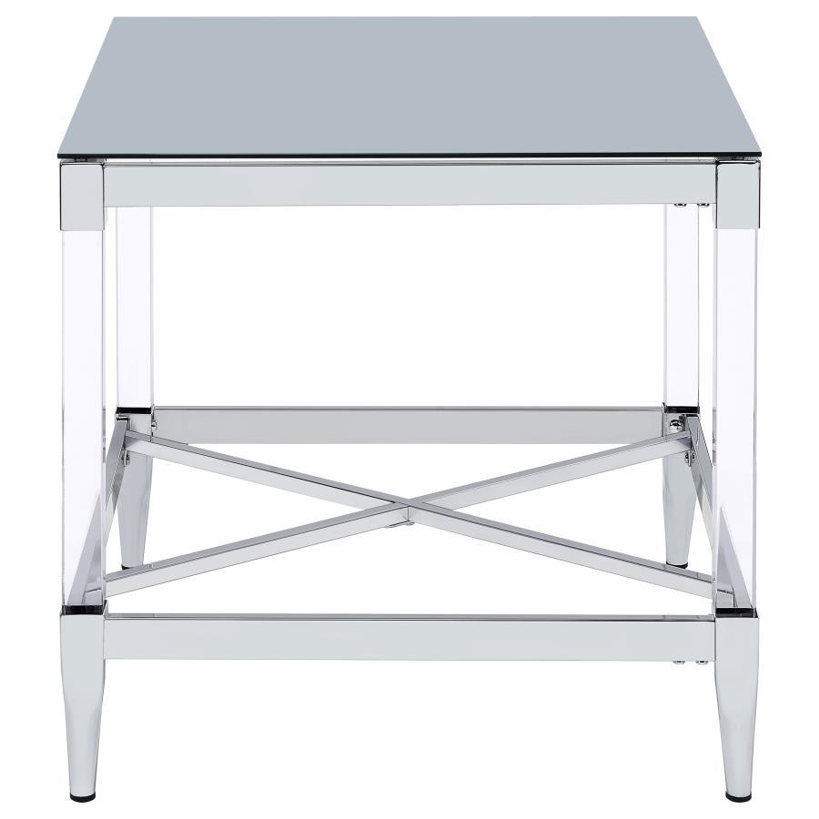 Lindley - Square Tempered Mirror Acrylic Table