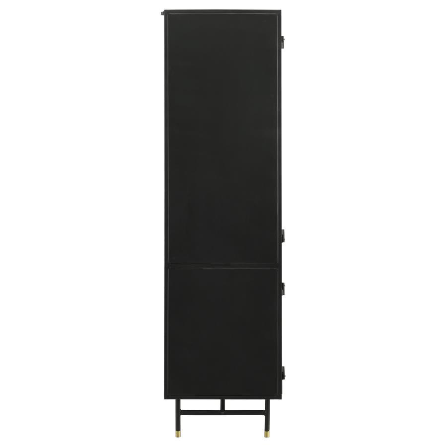 Santiago - 4 Door Metal Tall Storage Cabinet - Matte Black by CoasterElevations | Bel Furniture
