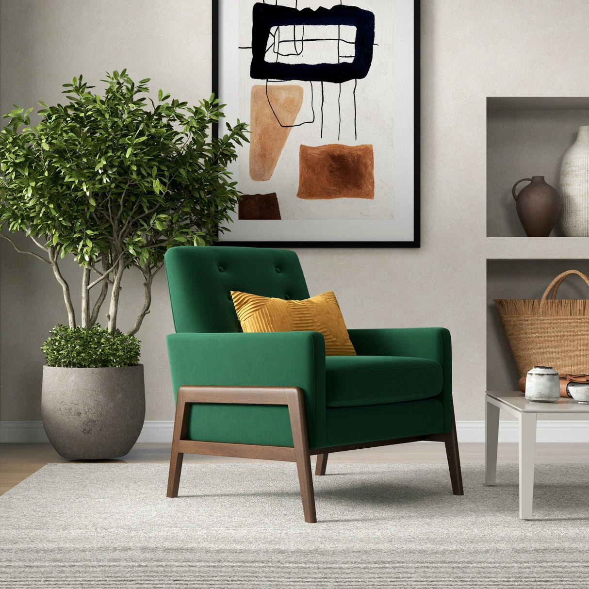 Cole - Solid Wood Lounge Chair