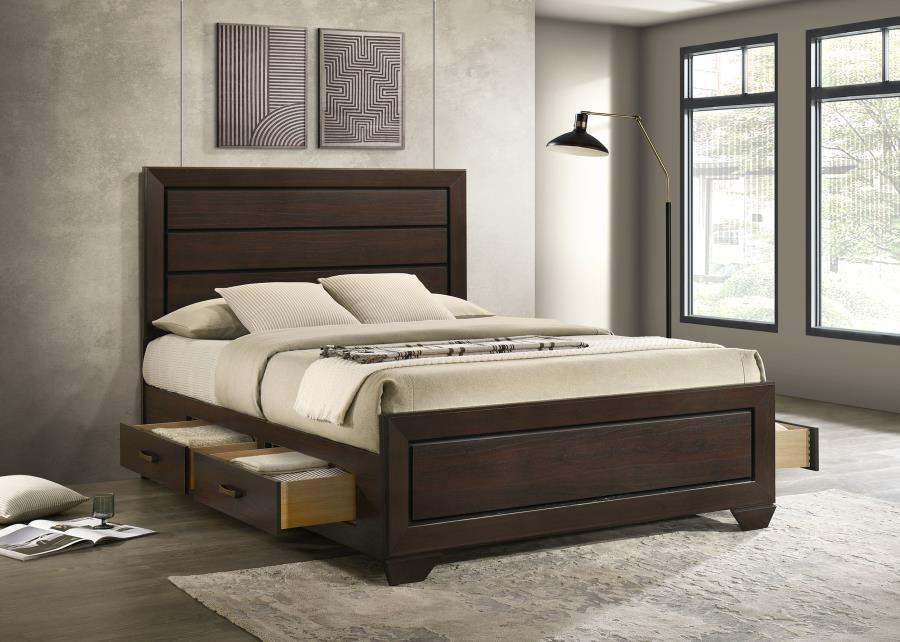 Kauffman - Wood Storage Panel Bed by CoasterEveryday | Bel Furniture