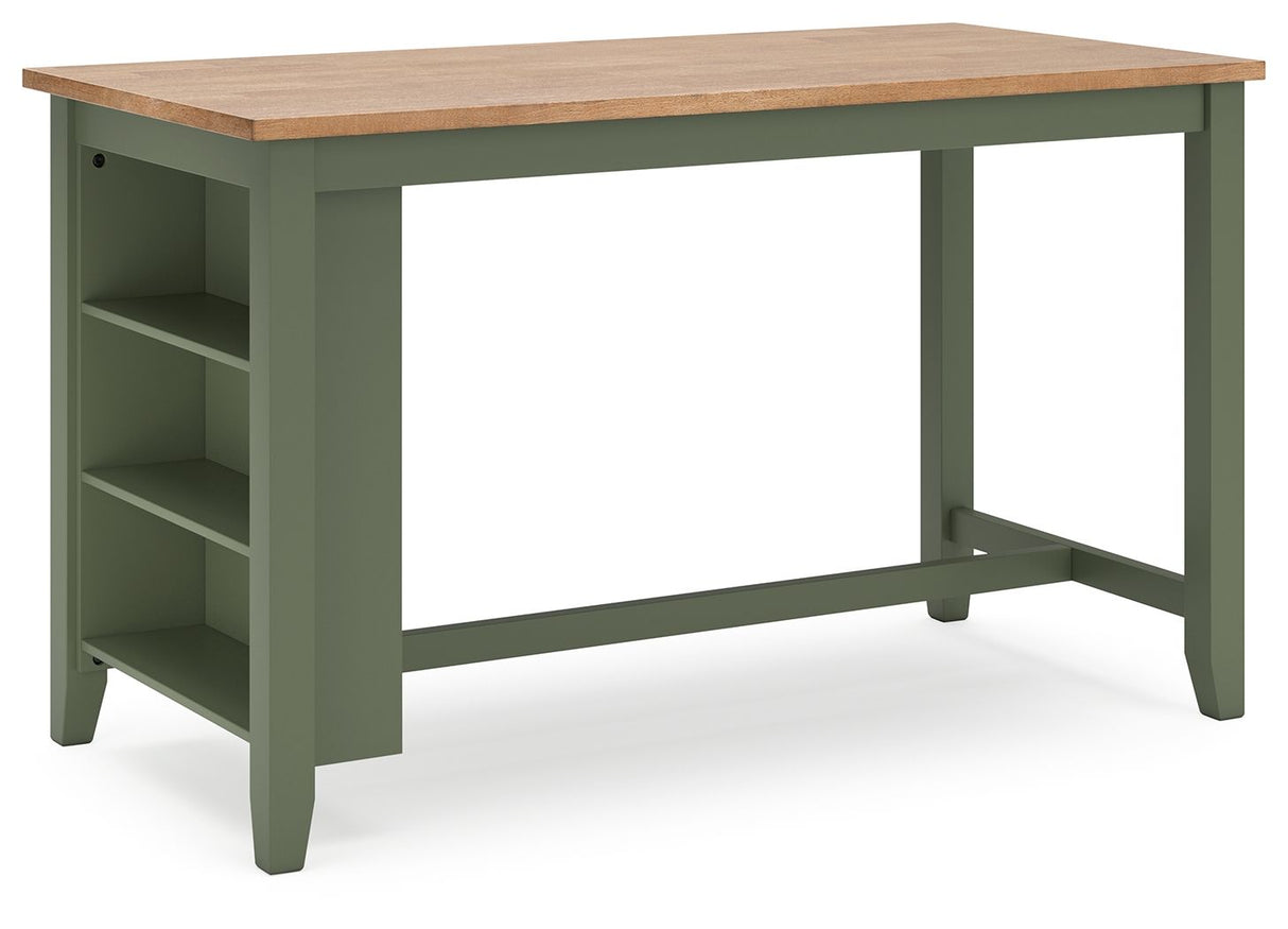 Gesthaven - Rectangular Dining Room Counter Table Green by Signature Design by Ashley® | Bel Furniture