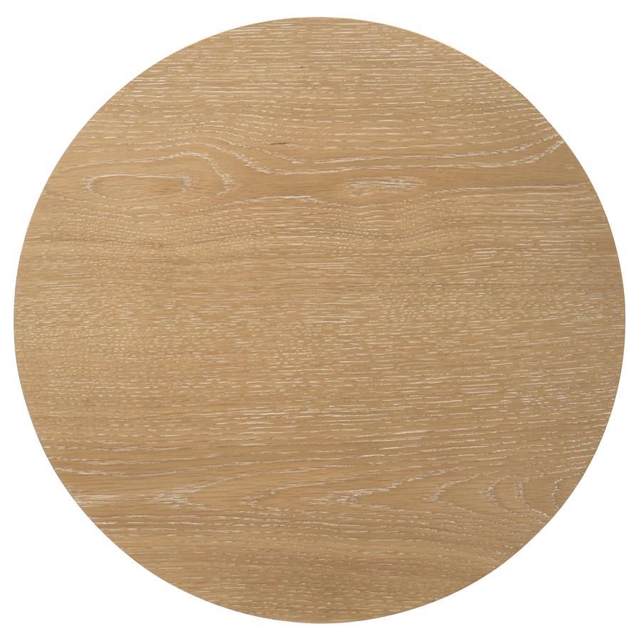 Ottowa - Round Wood Table With Shelf