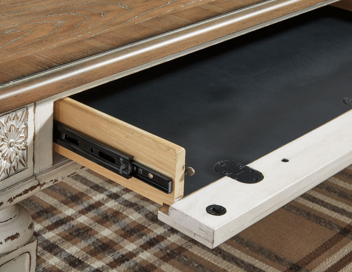 Realyn - Light Brown - Home Office Desk by Signature Design by Ashley® | Bel Furniture