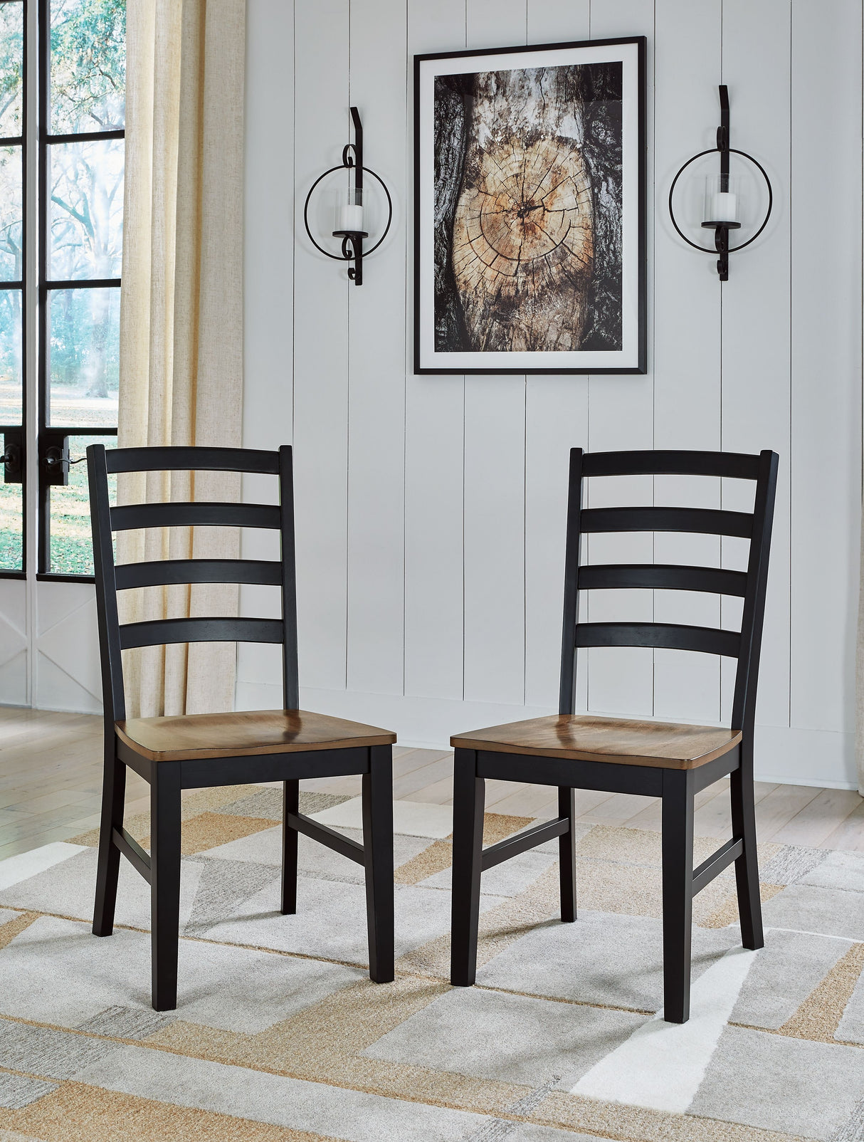 Wildenauer - Brown / Black - Dining Room Side Chair (Set of 2) by Signature Design by Ashley® | Bel Furniture