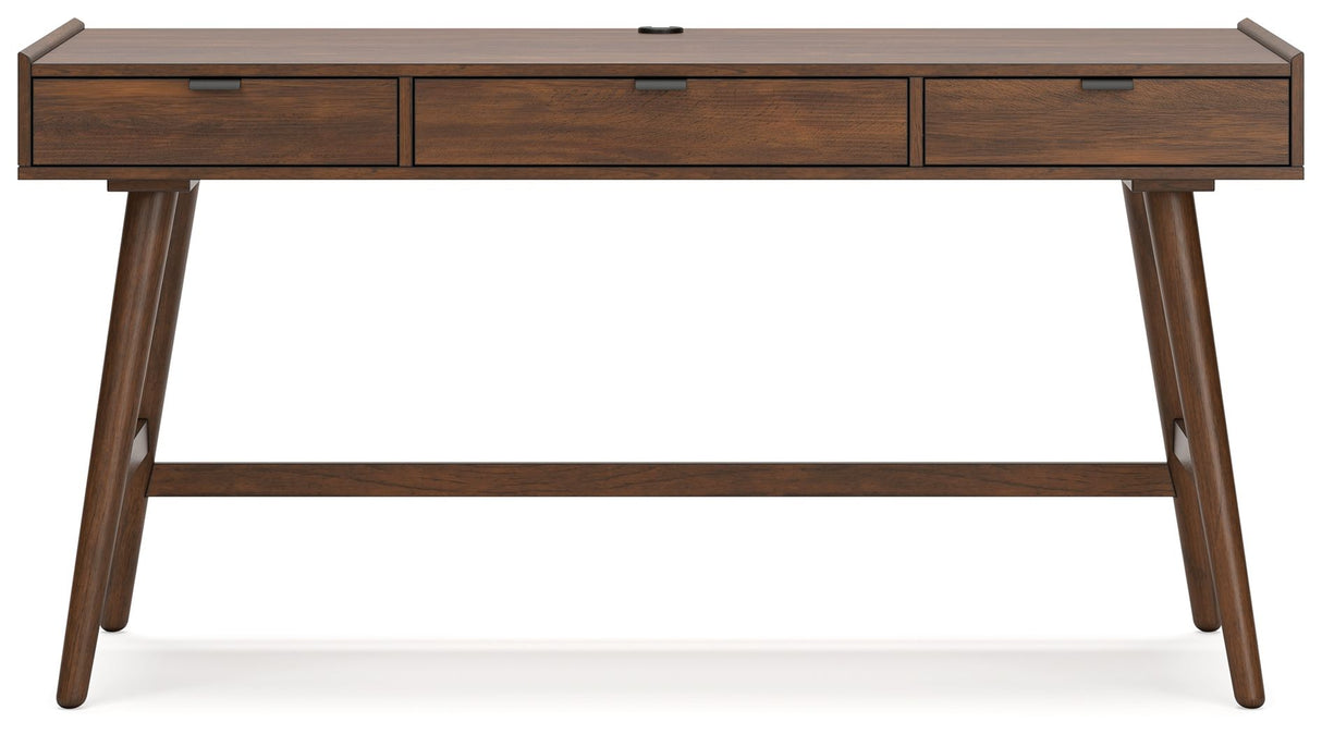 Lyncott - Brown - Home Office Desk by Signature Design by Ashley® | Bel Furniture