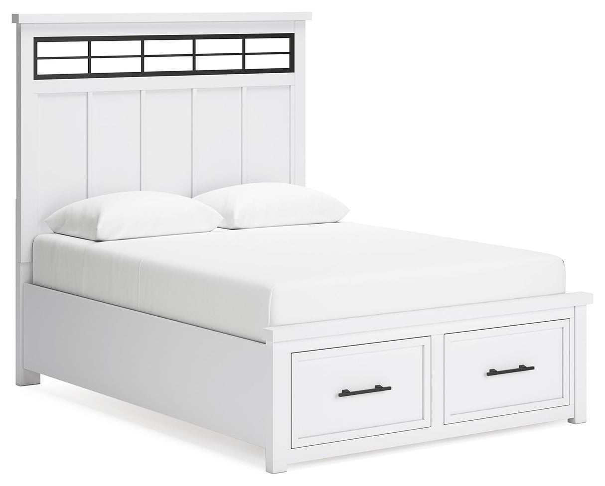 Ashbryn - Panel Storage Bed White by Benchcraft® | Bel Furniture
