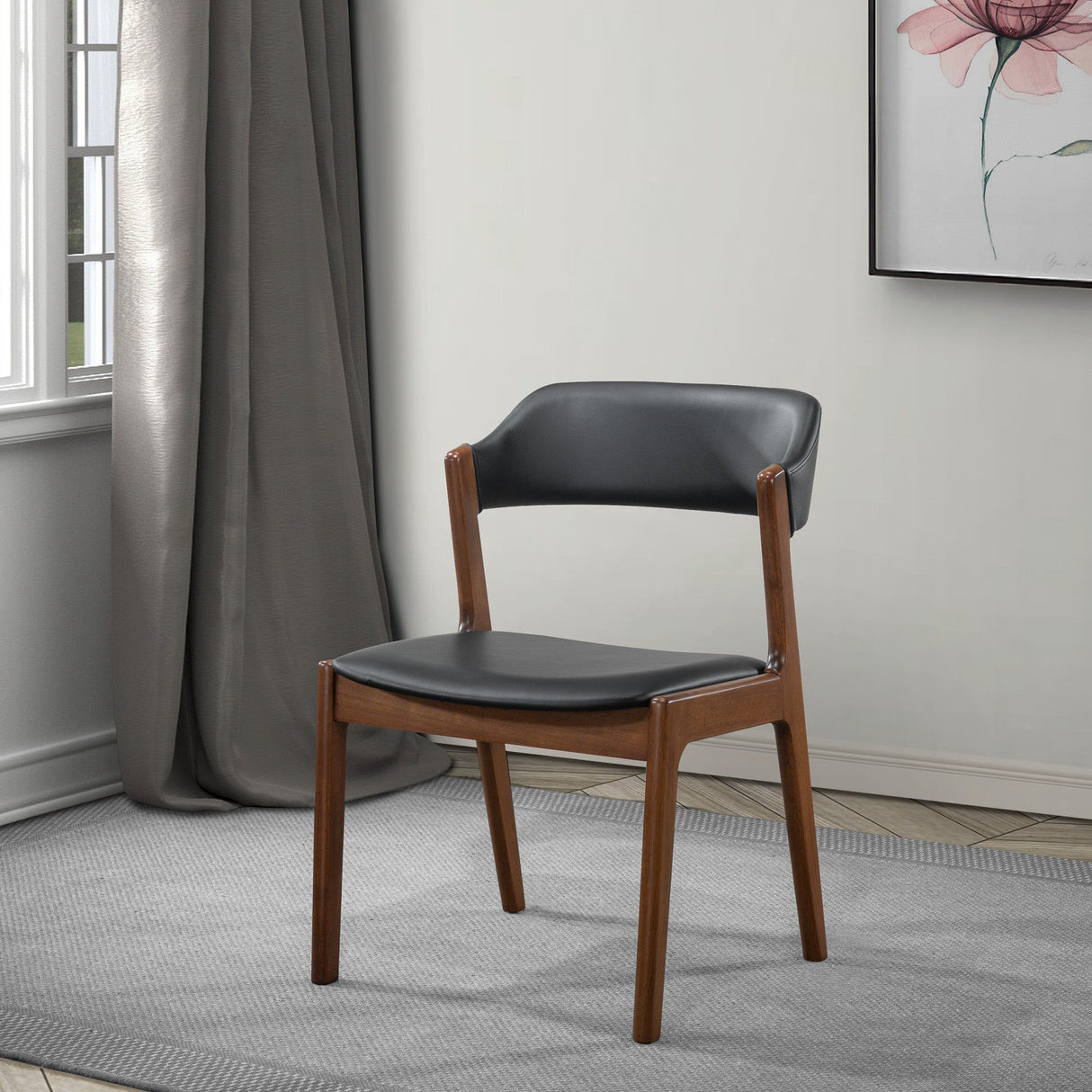 Enzo - Dining Chair (Set of 2) - Black / Brown by Ashcroft Furniture | Bel Furniture