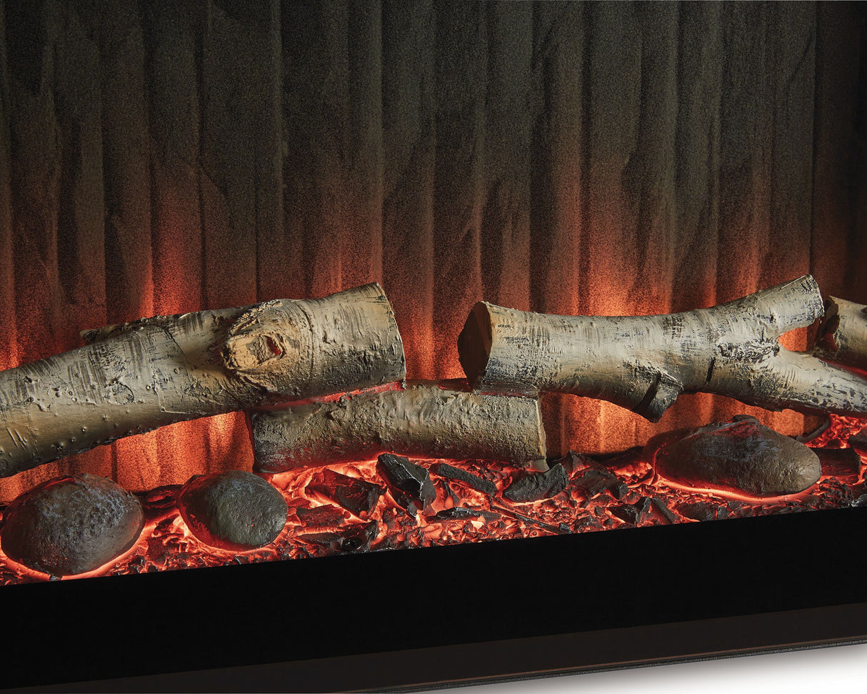 Entertainment Accessories - Black - Fireplace Insert With Faux Birch Log Set by Signature Design by Ashley® | Bel Furniture