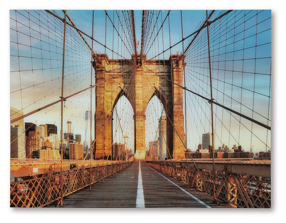 Shayward - Blue / Amber - Wall Art by Signature Design by Ashley® | Bel Furniture