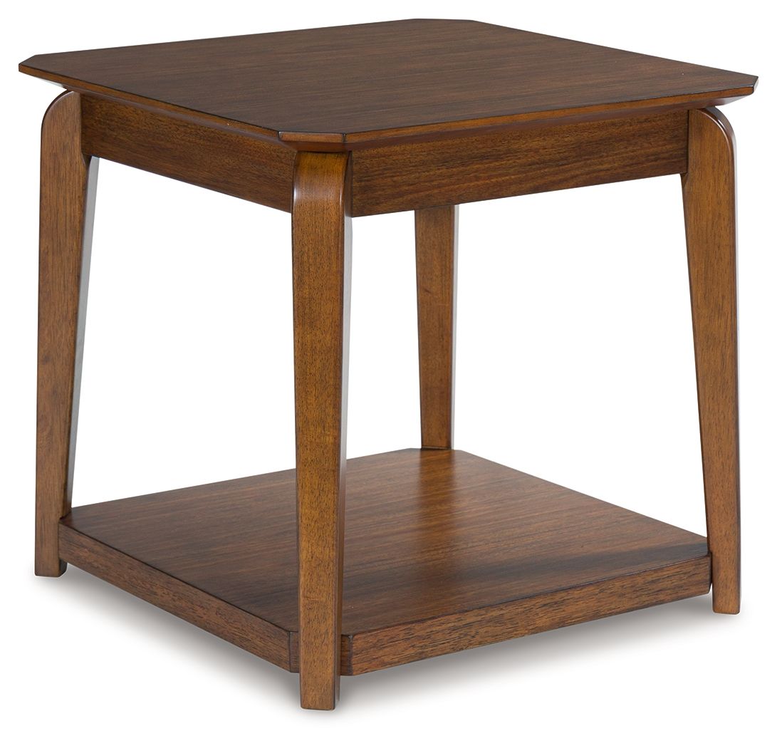 Trenmour - Medium Brown - Square End Table by Signature Design by Ashley® | Bel Furniture