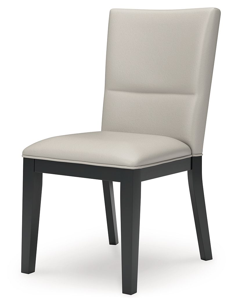 Glinari - Taupe / Black - Dining Upholstered Side Chair (Set of 2) by Signature Design by Ashley® | Bel Furniture