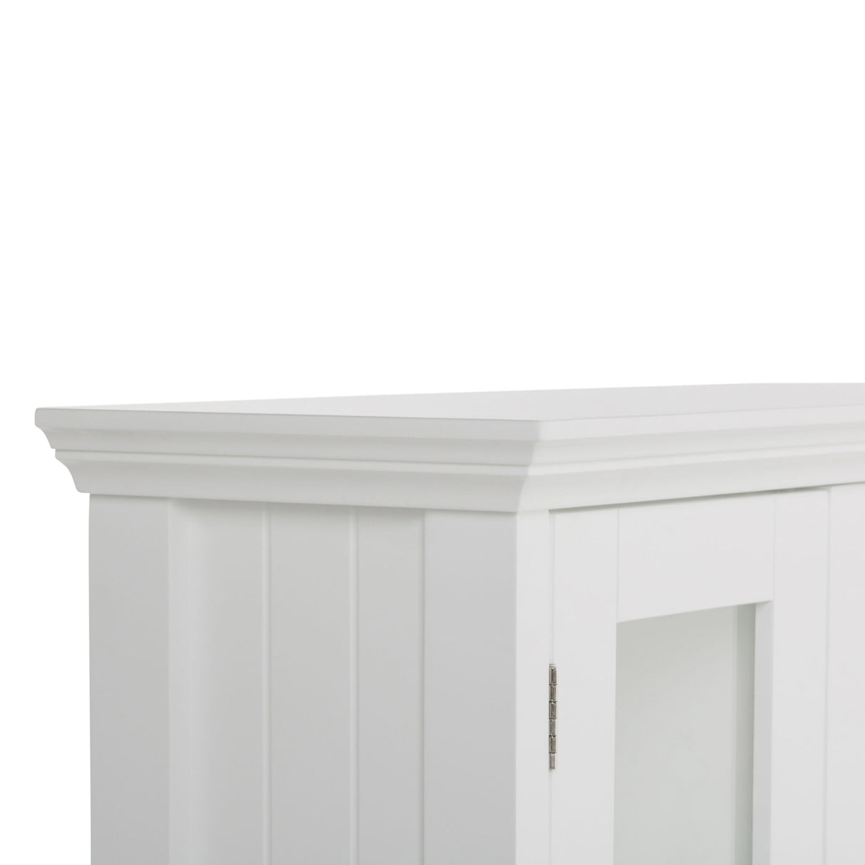 Acadian - Double Door Wall Cabinet - Pure White by Simpli-Home | Bel Furniture