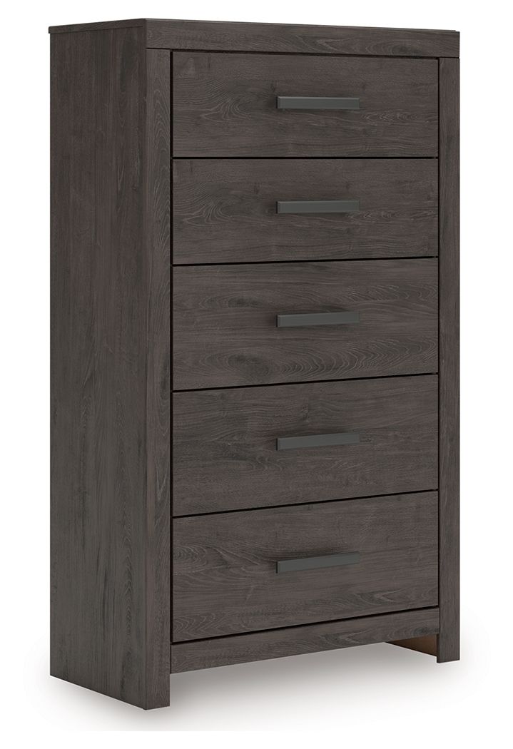 Prendonea - Charcoal - Five Drawer Chest by Signature Design by Ashley® | Bel Furniture
