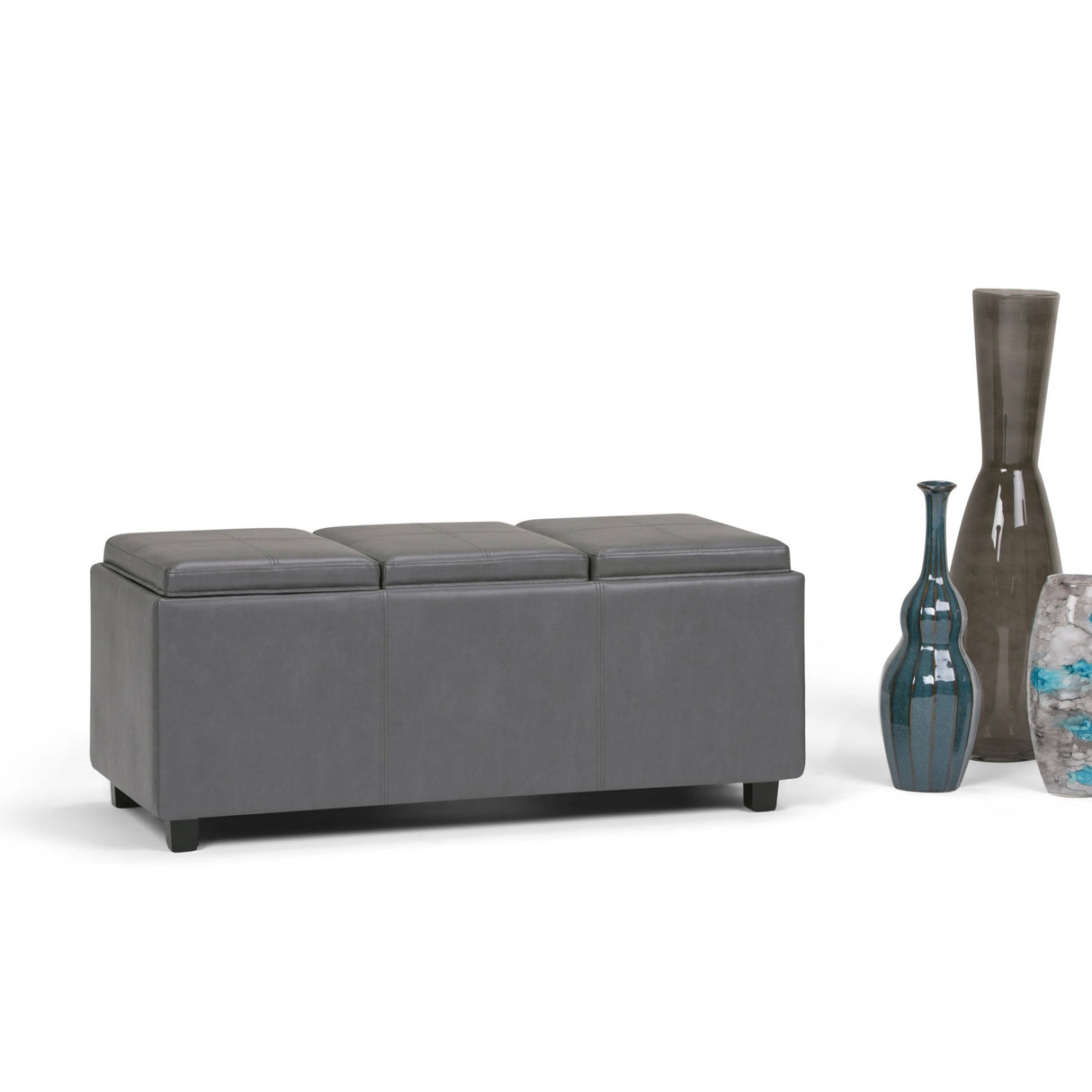 Avalon - Upholstered Storage Ottoman by Simpli-Home | Bel Furniture