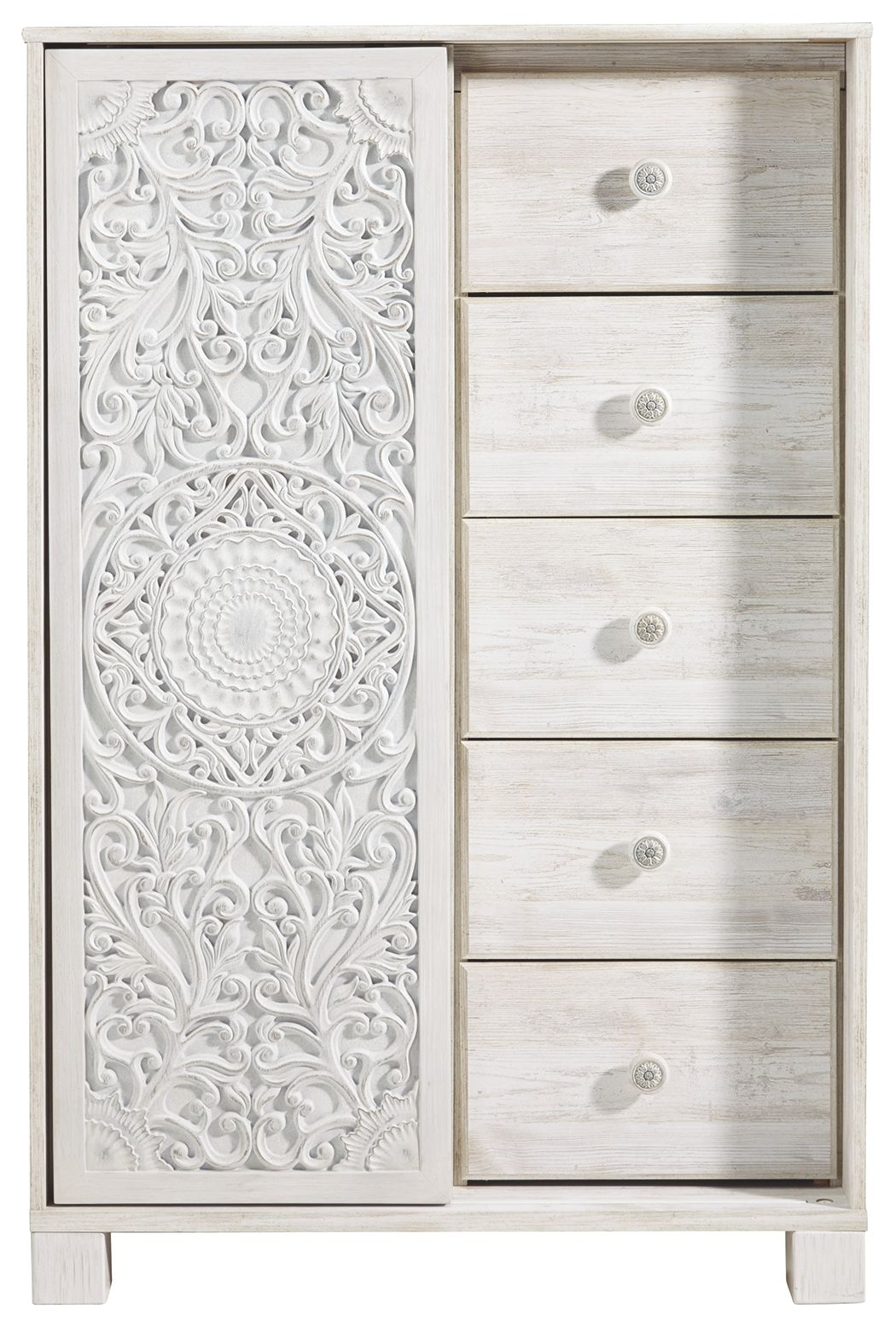 Paxberry - Whitewash - Dressing Chest by Signature Design by Ashley® | Bel Furniture