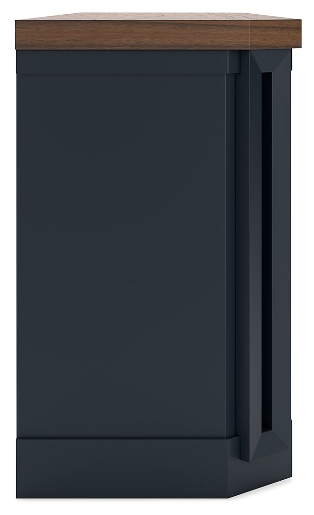 Landocken - Brown / Blue - XL TV Stand W/Fireplace Option by Signature Design by Ashley® | Bel Furniture