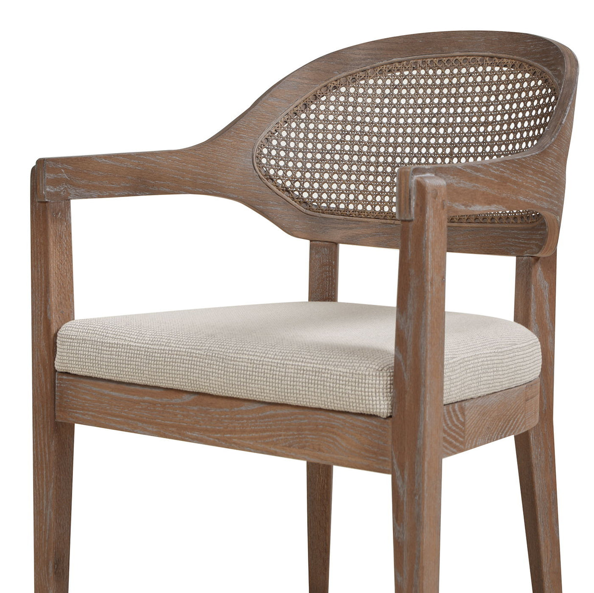 Americana - Mid-Century Modern Cane Back Dining Chair Textured Weave - Taupe Beige by Jennifer Taylor Home | Bel Furniture