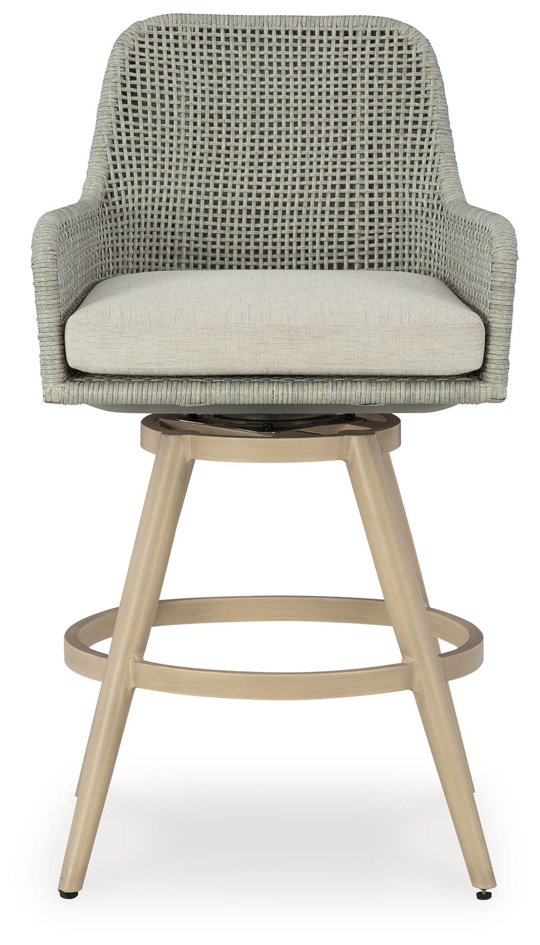 Seton Creek - Beige / Gray - Barstool With Cushion (Set of 2) by Signature Design by Ashley® | Bel Furniture
