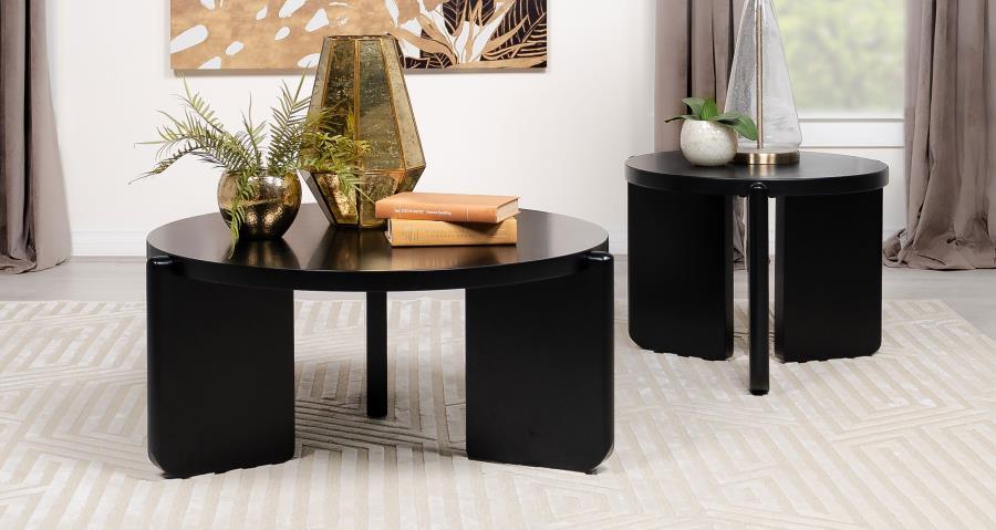Cordova - Solid Wood Coffee And End Table Set Black 2 Pc. Coffee Table, End Table by Coaster Fine Furniture | Bel Furniture