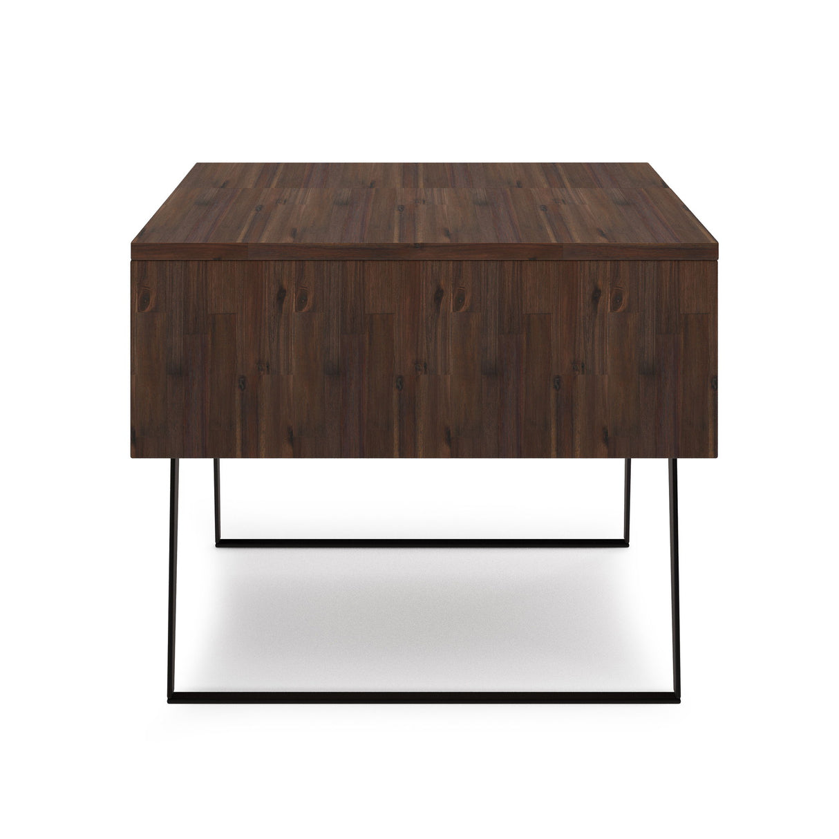 Lowry - Lift Top Coffee Table - Distressed Charcoal Brown by Simpli-Home | Bel Furniture