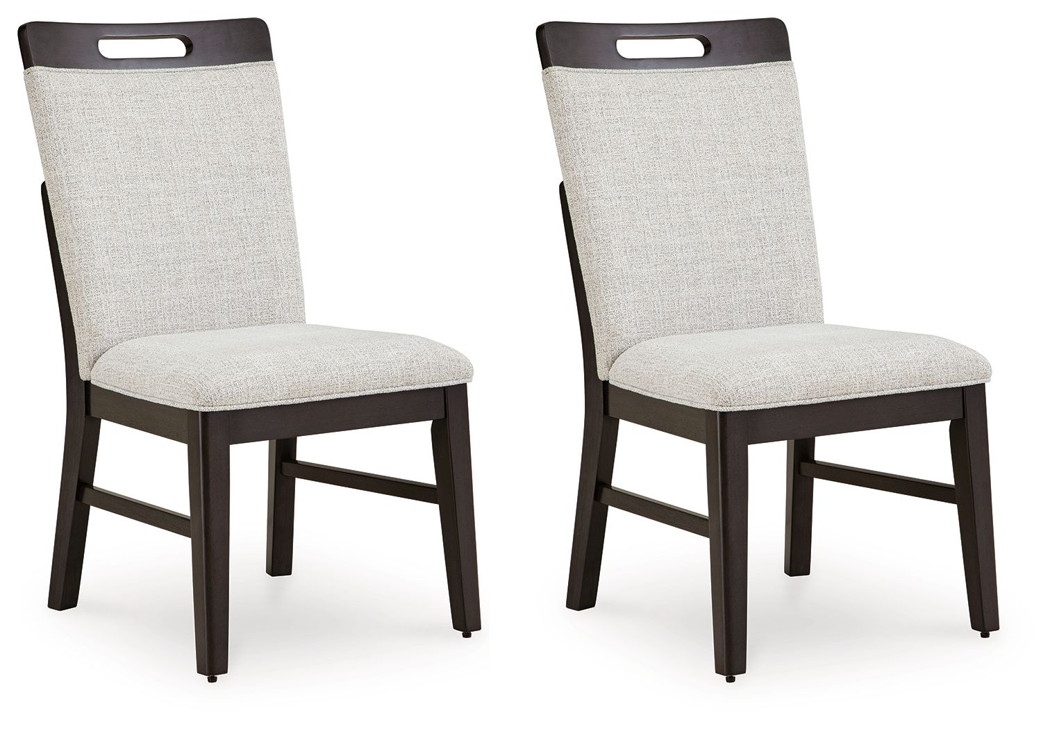 Neymorton Light Gray / Brown Dining Upholstered Side Chair (Set of