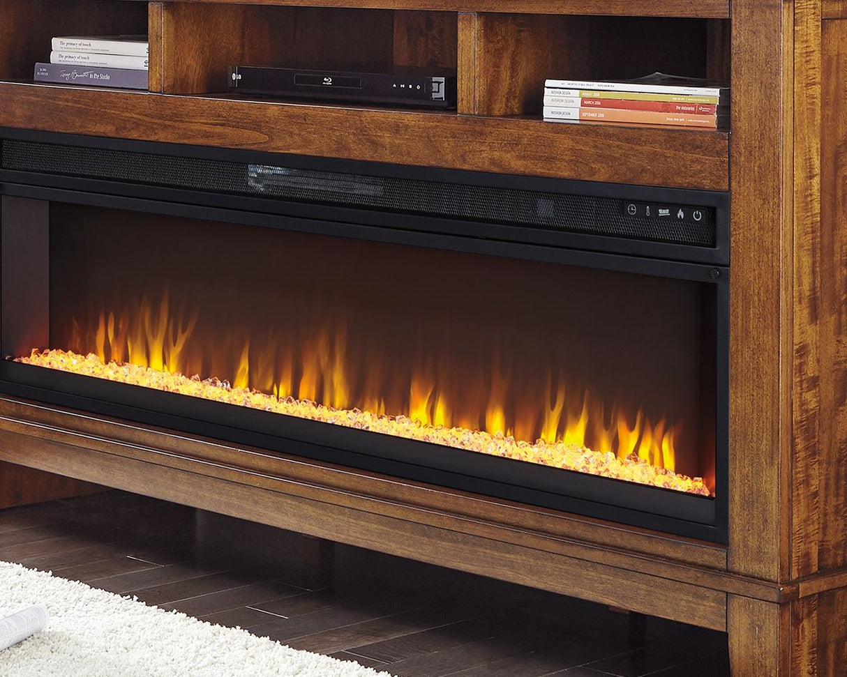 Entertainment Accessories - Black - Wide Fireplace Insert by Signature Design by Ashley® | Bel Furniture