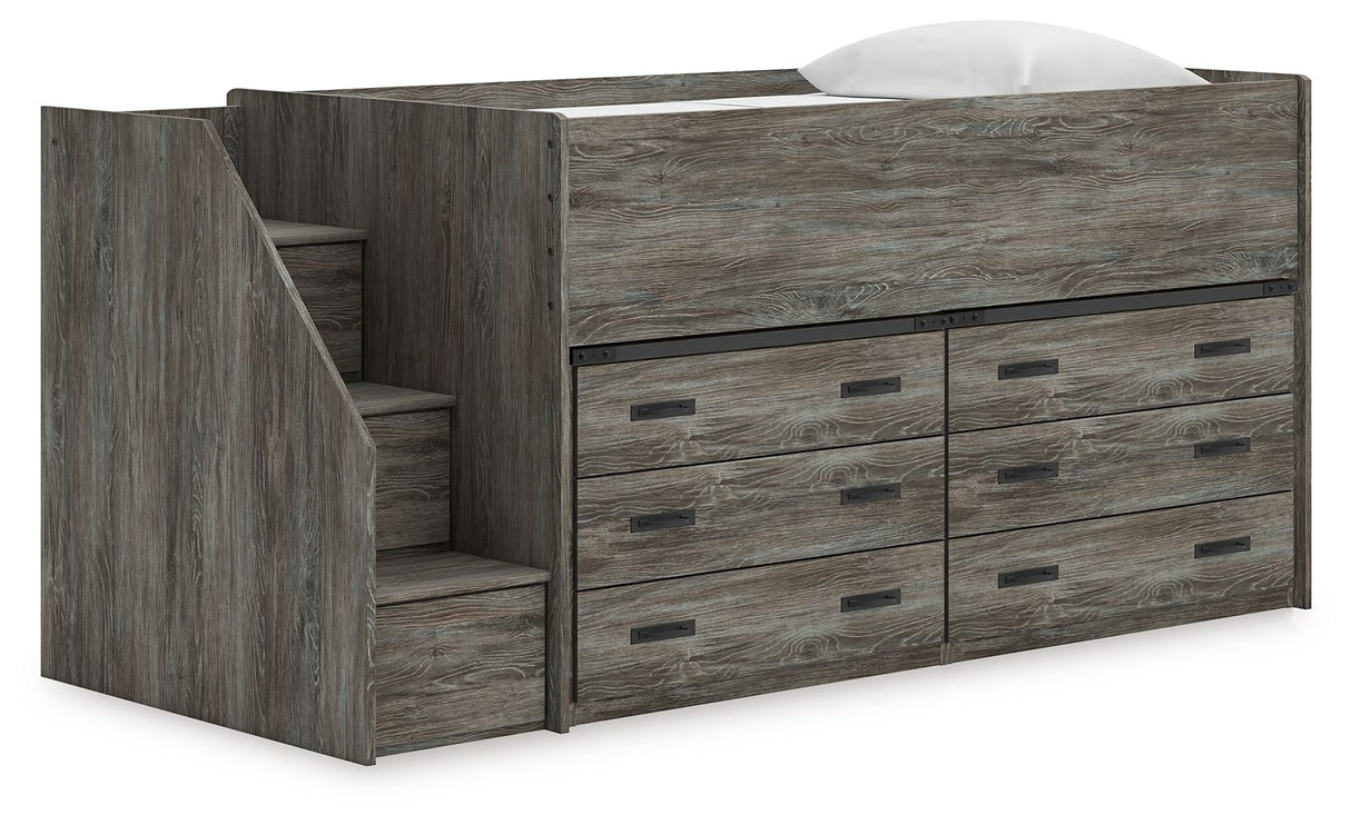 Frandern - Loft Bed Gray Twin 2 Drawer Storages by Signature Design by Ashley® | Bel Furniture