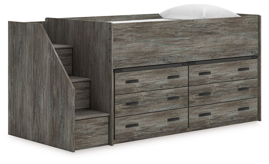 Frandern - Loft Bed Gray Twin 2 Drawer Storages by Signature Design by Ashley® | Bel Furniture