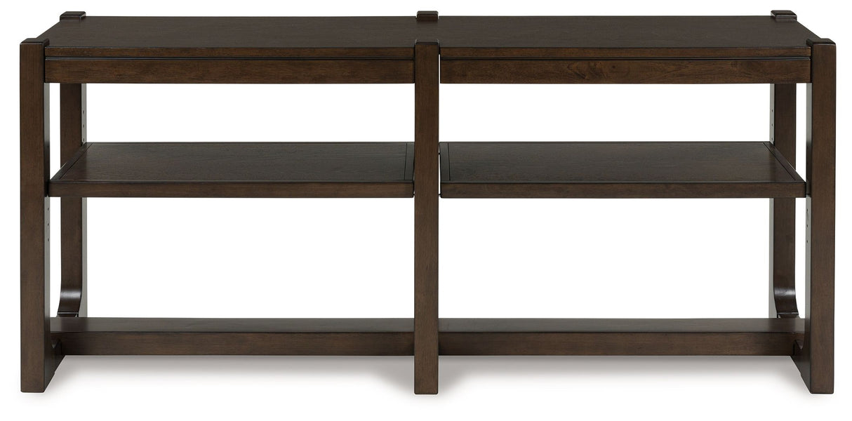 Breckington - Dark Brown - Sofa Table by Signature Design by Ashley® | Bel Furniture