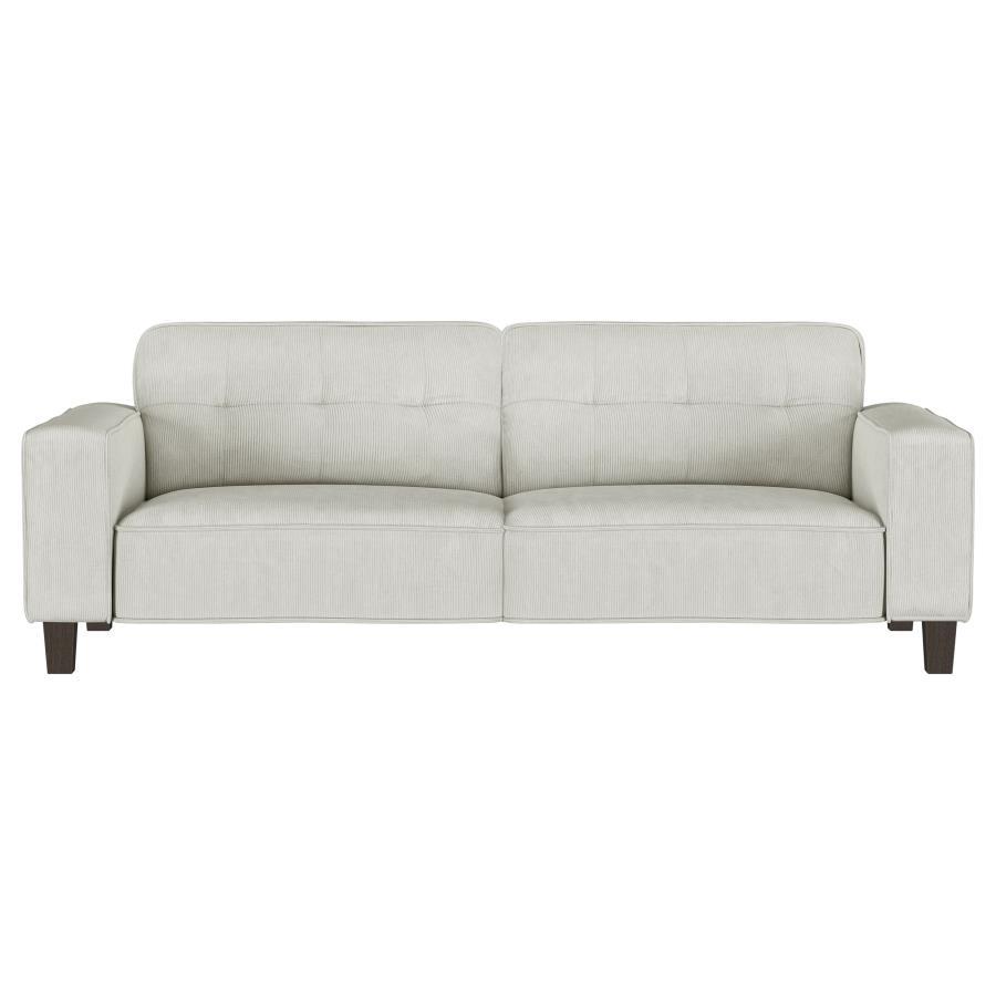 Deerhurst - Upholstered Track Arm Tufted Sofa - Greige by Coaster Fine Furniture | Bel Furniture