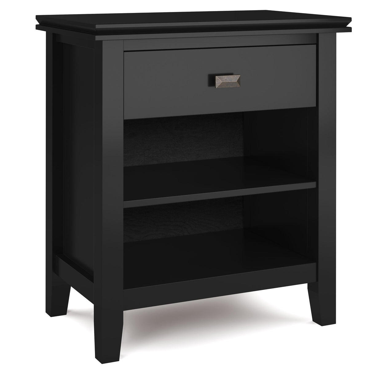 Artisan - Handcrafted Bedside Table Black by Simpli-Home | Bel Furniture
