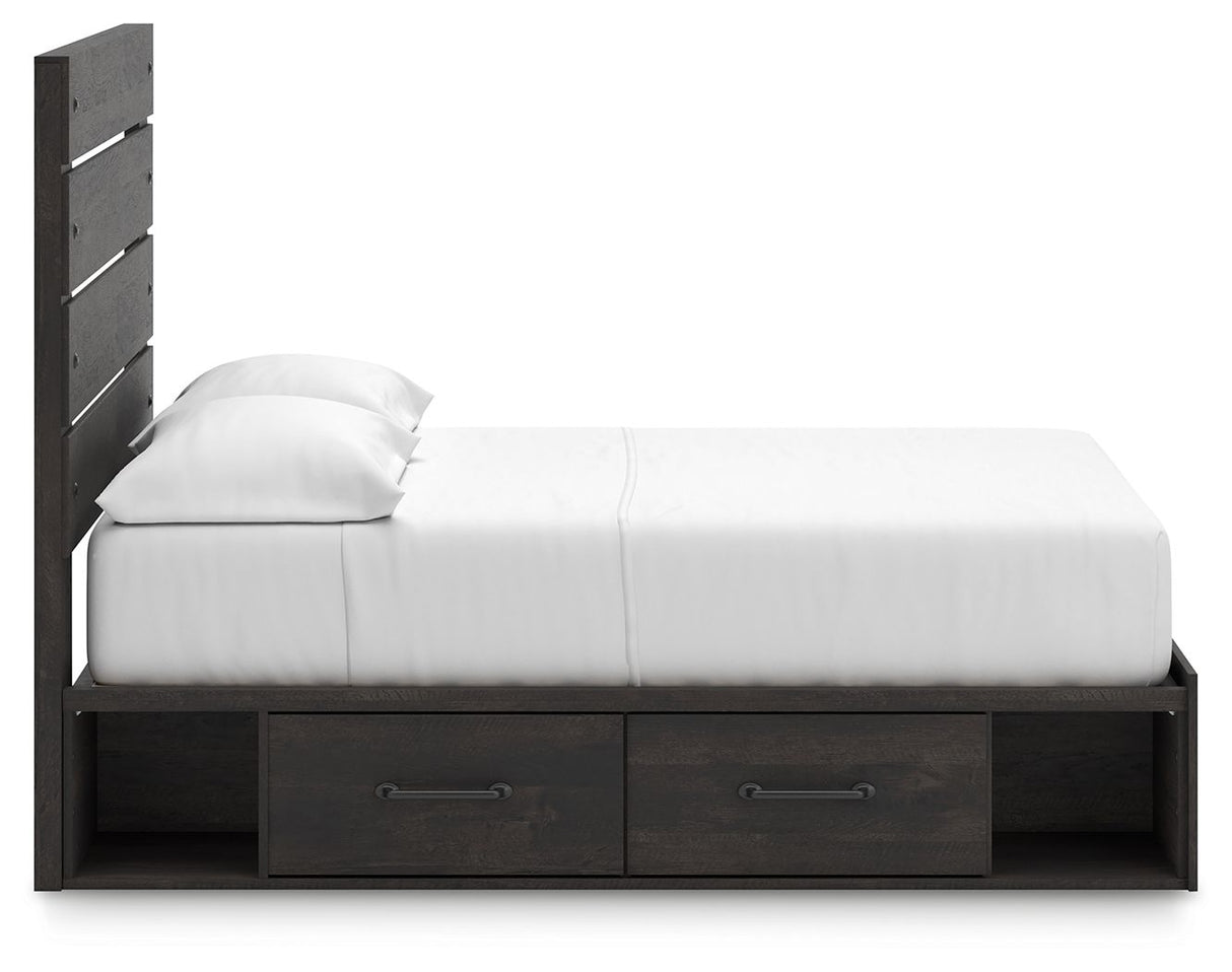 Hollivern - Panel Bed With Storage